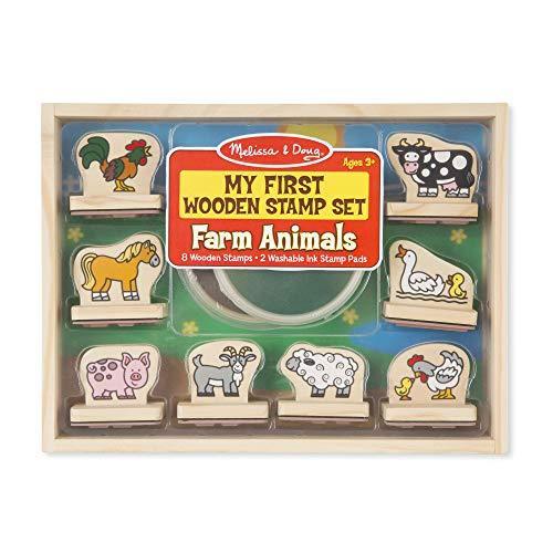 メリッサ&ダグ おもちゃ 知育玩具 2390 Melissa & Doug My First Wooden Stamp Set - Farm Animals