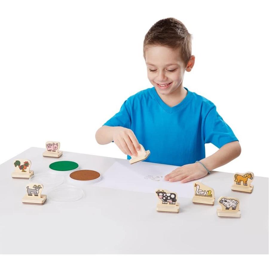 メリッサ&ダグ おもちゃ 知育玩具 2390 Melissa & Doug My First Wooden Stamp Set - Farm Animals_2