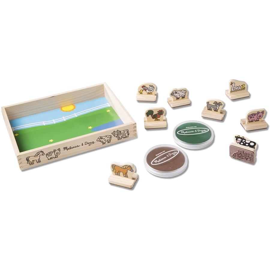 メリッサ&ダグ おもちゃ 知育玩具 2390 Melissa & Doug My First Wooden Stamp Set - Farm Animals_4