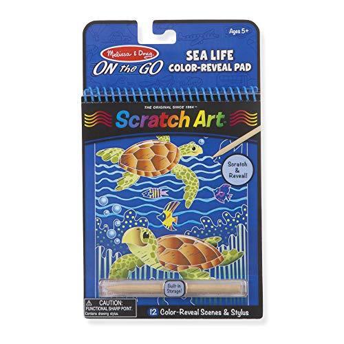 メリッサ&ダグ おもちゃ 知育玩具 9149 Melissa & Doug On The Go Scratch Art Sea Life Color-Reveal
