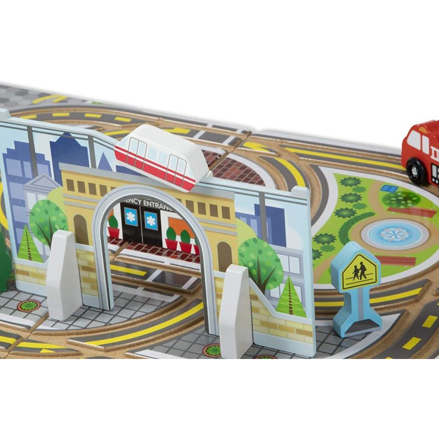 メリッサ\u0026ダグ おもちゃ 知育玩具 MND50535 Melissa \u0026 Doug 18-Piece Wooden Take-Along Tabletop Townの画像