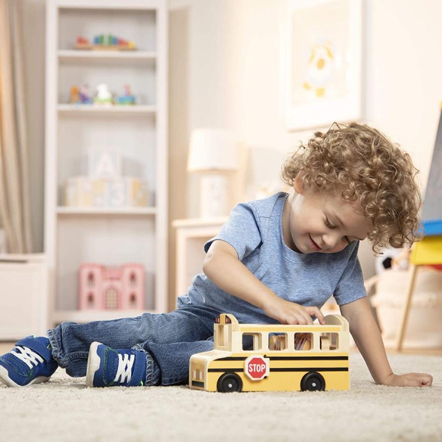 メリッサ&ダグ おもちゃ 知育玩具 9395 Melissa & Doug School Bus Wooden Play Set with 7 Play Figur
