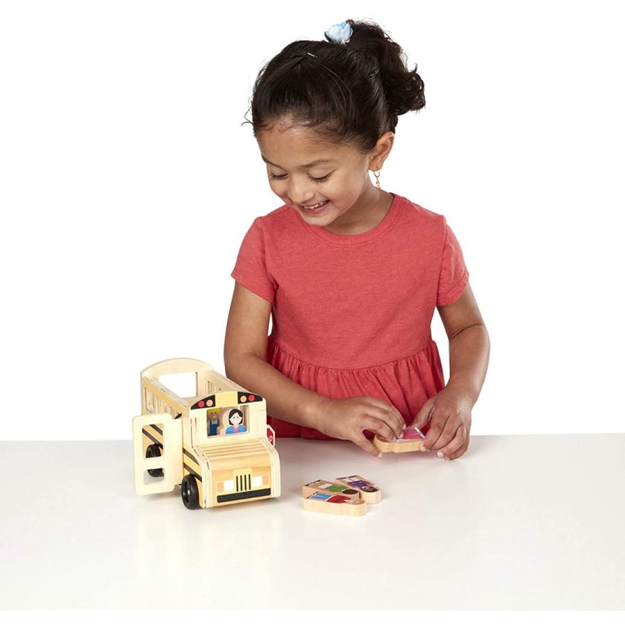 メリッサ&ダグ おもちゃ 知育玩具 9395 Melissa & Doug School Bus Wooden Play Set with 7 Play Figur