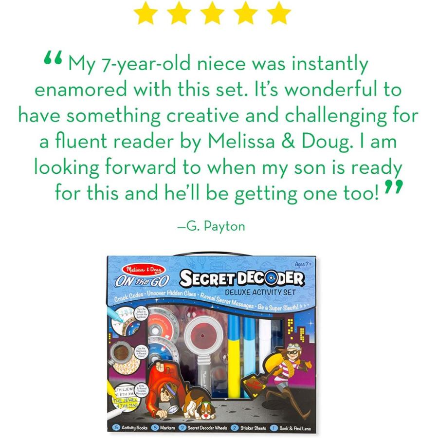 メリッサ&ダグ おもちゃ 知育玩具 5238 Melissa & Doug On The Go Secret Decoder Deluxe Activity Set_4