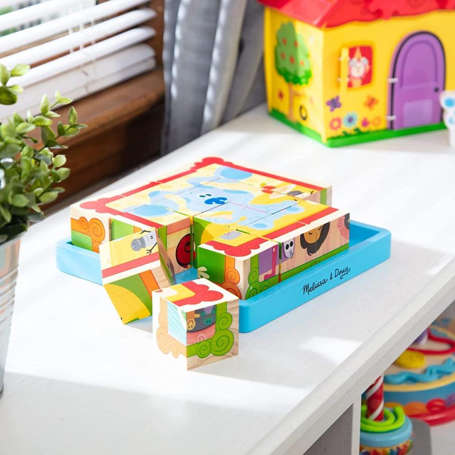 メリッサ&ダグ おもちゃ 知育玩具 000772330077 Melissa & Doug Blue's Clues & You! Wooden Cube Puzz_1