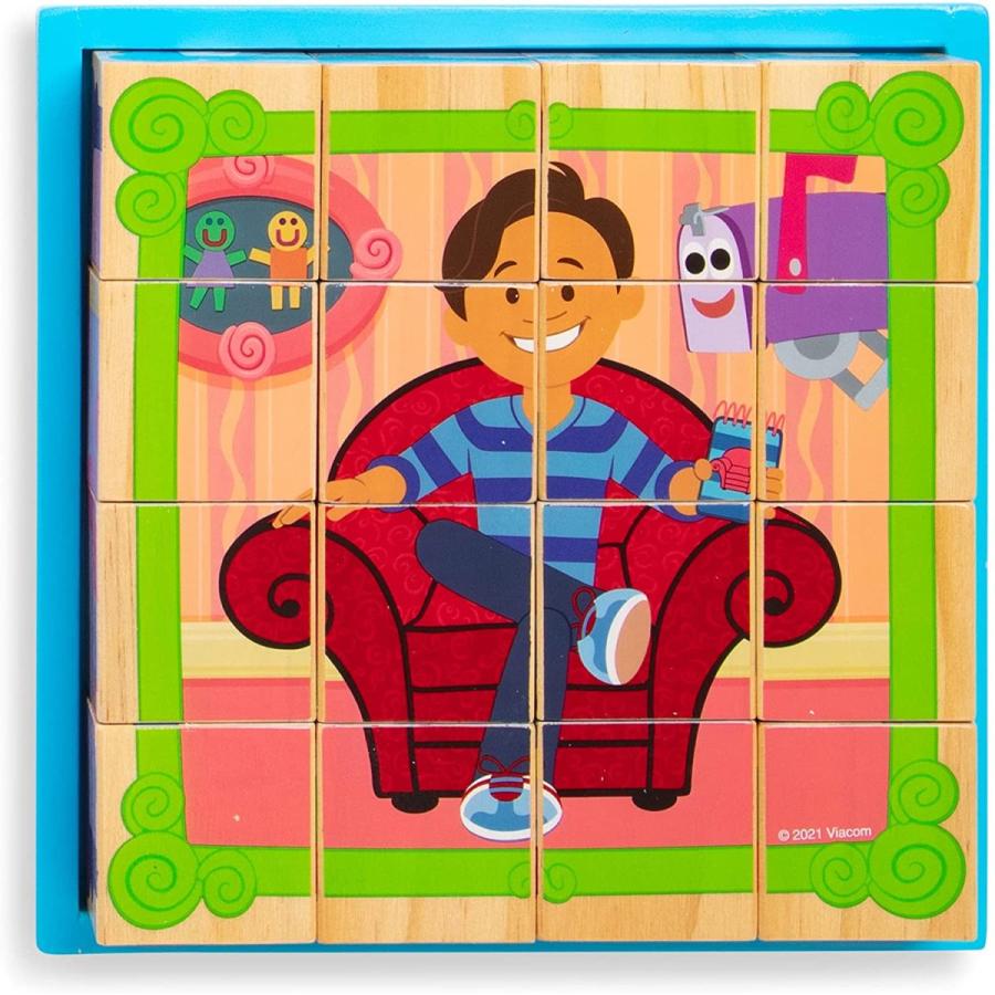 メリッサ&ダグ おもちゃ 知育玩具 000772330077 Melissa & Doug Blue's Clues & You! Wooden Cube Puzz_4