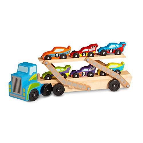 メリッサ&ダグ おもちゃ 知育玩具 MND2759 Melissa & Doug Mega Race-Car Carrier - Wooden Tractor an