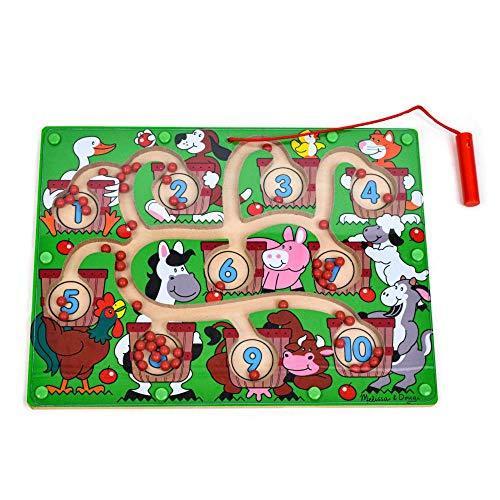 メリッサ&ダグ おもちゃ 知育玩具 2280 Melissa & Doug Magnetic Wand Number Maze - Wooden Puzzle Ac