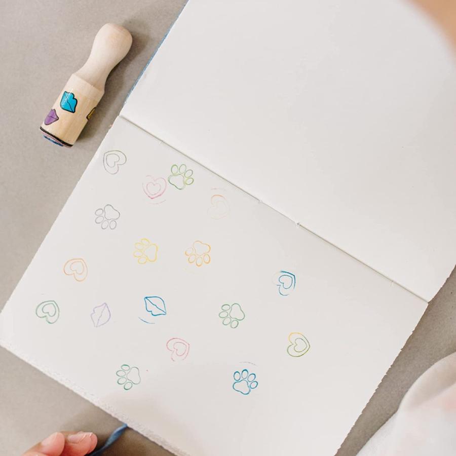 メリッサ\u0026ダグ おもちゃ 知育玩具 2407 Melissa \u0026 Doug Happy Handles Wooden Stamp Set: 6 Stamps and_9