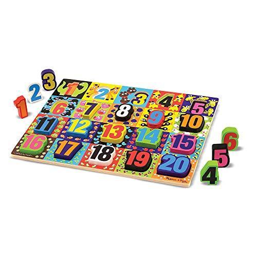 メリッサ&ダグ おもちゃ 知育玩具 MND3832 Melissa & Doug Jumbo Numbers Wooden Chunky Puzzle (20 pc