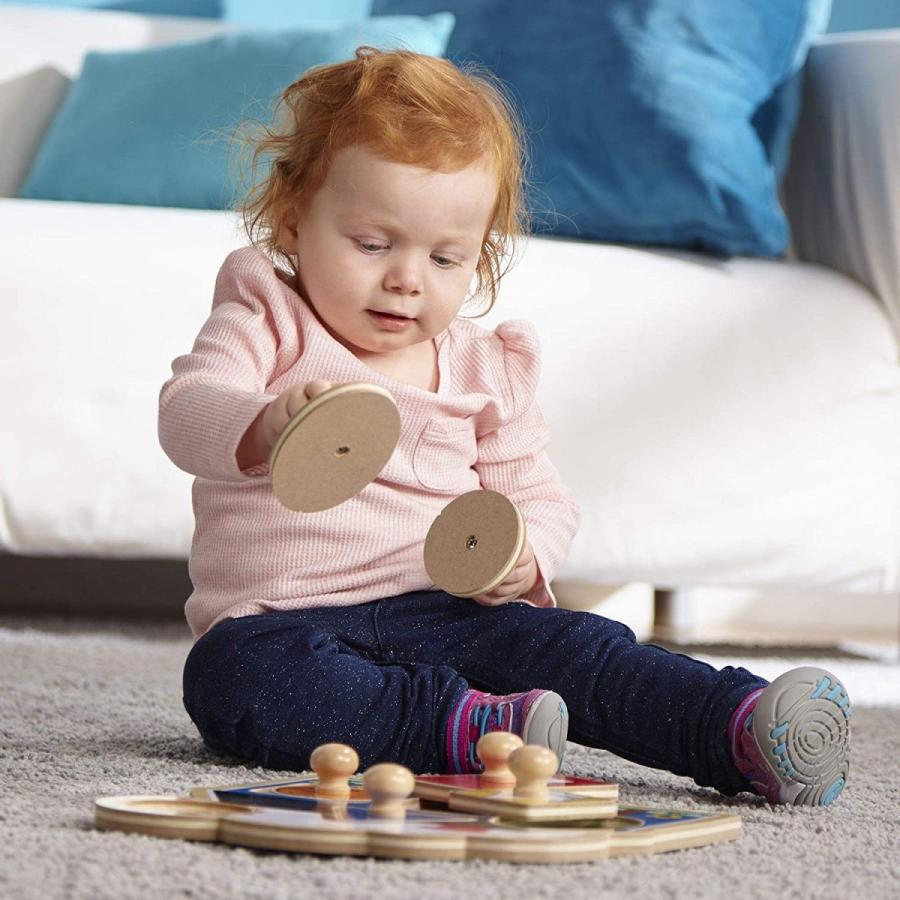 メリッサ\u0026ダグ おもちゃ 知育玩具 3520 Melissa \u0026 Doug Jumbo Knob Wooden Puzzles Set - Shapes and Bの画像