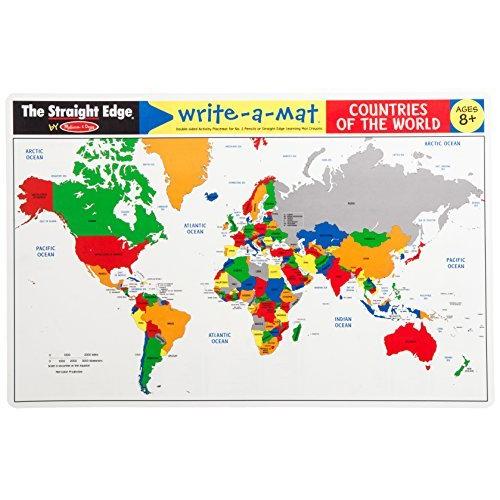 メリッサ&ダグ おもちゃ 知育玩具 000772050173 Melissa & Doug Countries of The World Write A Mat，