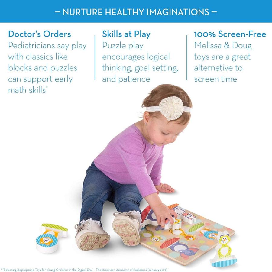 メリッサ&ダグ おもちゃ 知育玩具 1886 Melissa & Doug Safari Chunky Puzzle_2