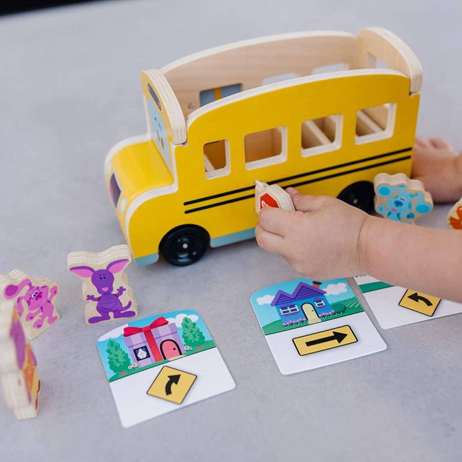メリッサ&ダグ おもちゃ 知育玩具 33011 Melissa & Doug Blue's Clues & You! Wooden Pull-Back School_4