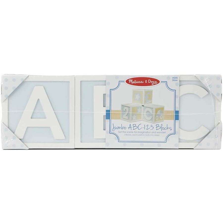 メリッサ\u0026ダグ おもちゃ 知育玩具 30542 Melissa \u0026 Doug Jumbo ABC-123 Blocks - Naturalの画像