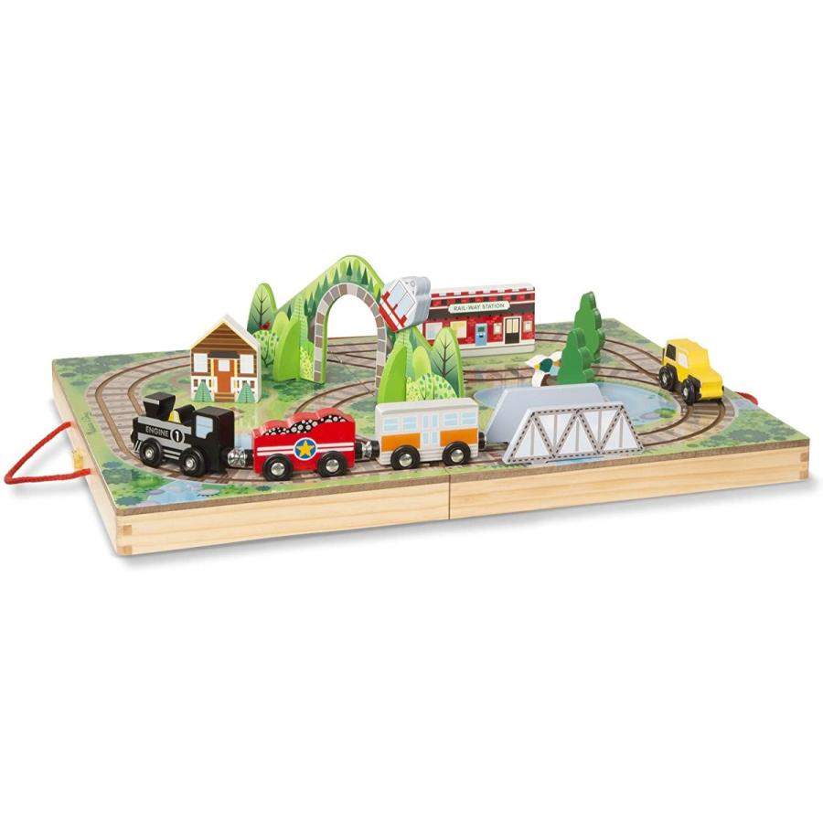 メリッサ&ダグ おもちゃ 知育玩具 Melissa & Doug Take-Along Railroad & Take-Along Town Take Along Melissa Doug メリッサ&ダグ おもちゃ 知育玩具 Railroad