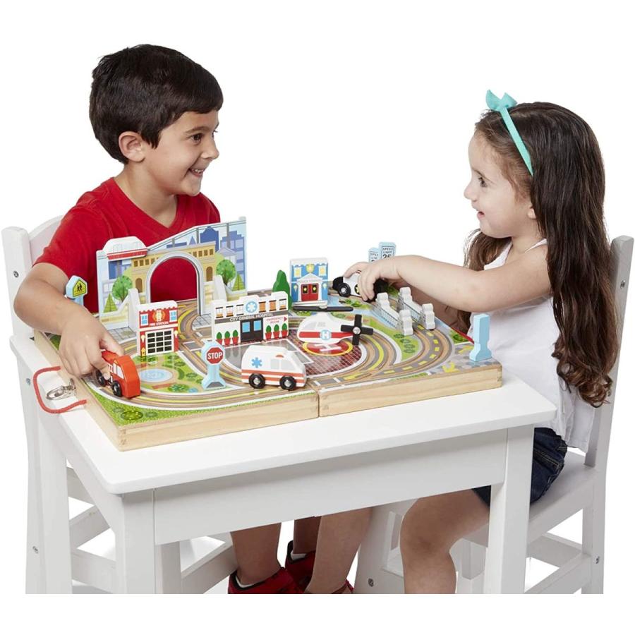 メリッサ&ダグ おもちゃ 知育玩具 Melissa & Doug Take-Along Railroad & Take-Along Town Take Along Melissa Doug メリッサ&ダグ おもちゃ 知育玩具 Railroad