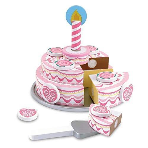 メリッサ\u0026ダグ 手あそび おままごと 4069 Melissa \u0026 Doug Triple Layer Party Cake - Wooden Play Foo ゲーム、おもちゃ-おもちゃ