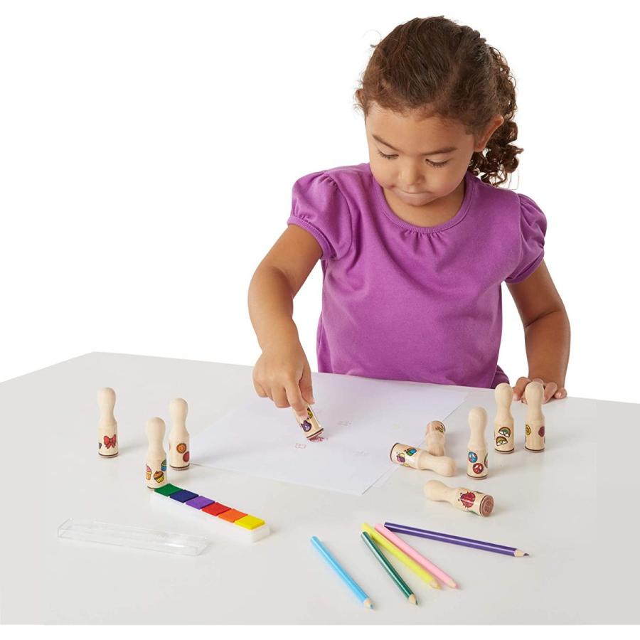 メリッサ&ダグ おもちゃ 知育玩具 12306 Melissa & Doug Wooden Handle Stamps - Deluxe | Arts & Craf_2
