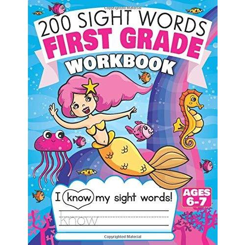 海外製絵本 知育 英語 0 Sight Words First Grade Workbook Ages 6 7 135 Fun Pages Of Reading Writin 外国の絵本 Integrative Med Br