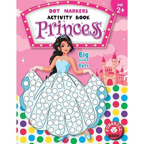 海外製絵本 知育 英語 Dot markers activity book princess: Cute Princesses, Mermaids, Unicorns: Easy Gu 外国の絵本