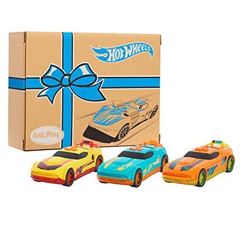 ホットウィール マテル ミニカー 98142 Hot Wheels Glow Riders 3-Pack Set, Orange, Blue and Yellow