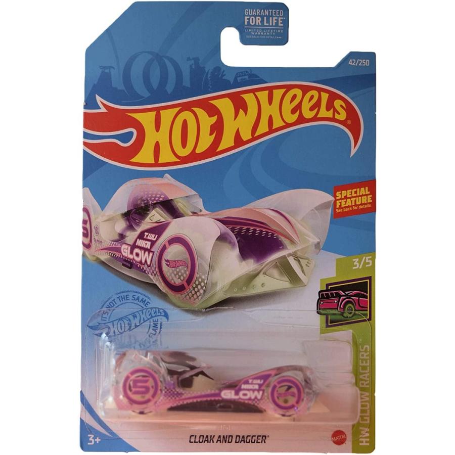 ホットウィール マテル ミニカー 5785 Hot Wheels Cloak and Dagger, [Purple] 42/250 Glow Racers 3/5｜maniacs-shop