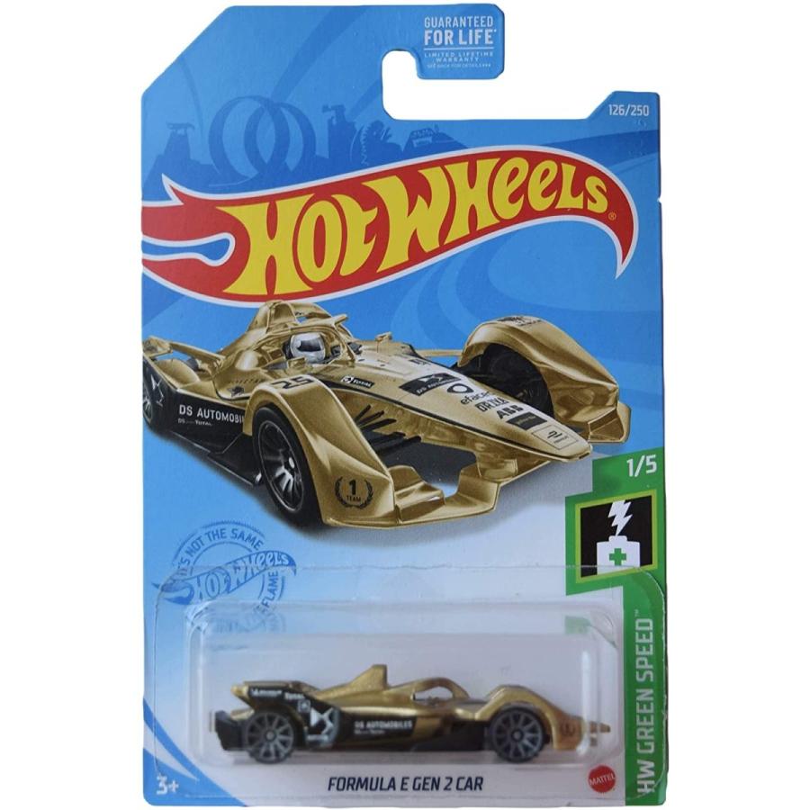 ホットウィール マテル ミニカー Formula E Gen 2 Car Hot Wheels Formula E Gen 2 Car, [Gold] 26/250 Hot Wheels HW Green Speed Formula E Gen 2 Car Gold Diecast Toy