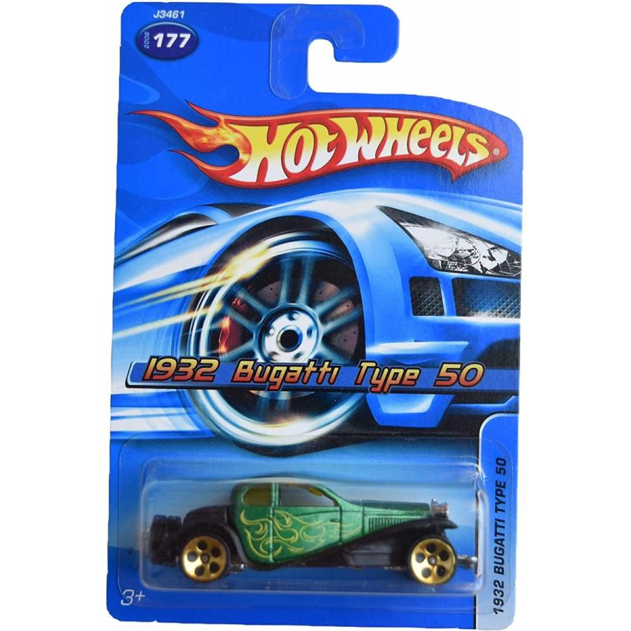 ホットウィール マテル ミニカー C4982 Hot Wheels 1932 Bugatti Type 50 Car, Green, 5 x 7 x 2 Inche ゲーム、おもちゃ-乗り物、ミニチュア