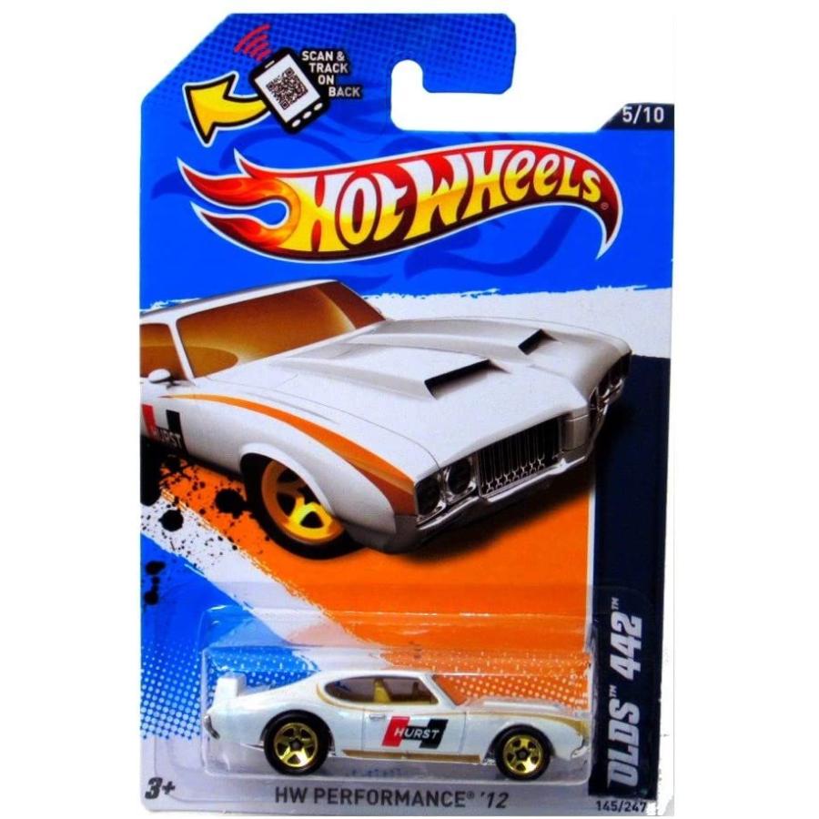 ホットウィール マテル ミニカー 21078 Hot Wheels 2012-145 HW Performance 12 OLDS 442 White 1:64 S
