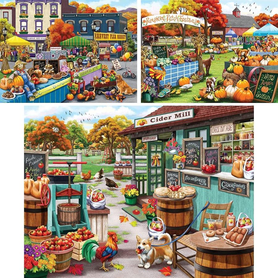 ジグソーパズル 海外製 アメリカ 40717 Bits and Pieces ? Value Set of Three 300 Piece Jigsaw Puzの画像