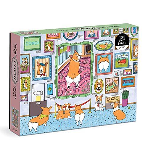 ジグソーパズル 海外製 アメリカ 9780735370463 Galison Museum of The Corgi 1000 Piece Puzzle from