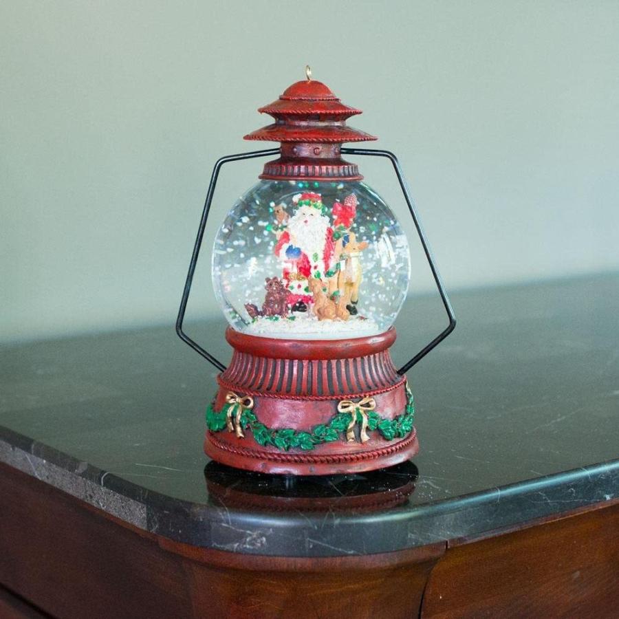 販売大特価祭 スノーグローブ 雪 置物 PM-014 Santa´s Wildlife Symphony: Illuminated Musical Snow Globe with Forest