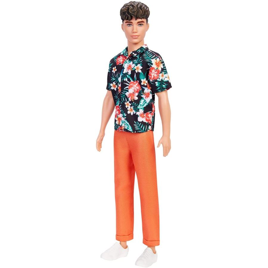バービー バービー人形 ケン HBV24 Barbie Ken Fashionistas Doll #184, Brunette Cropped Hair, Floral