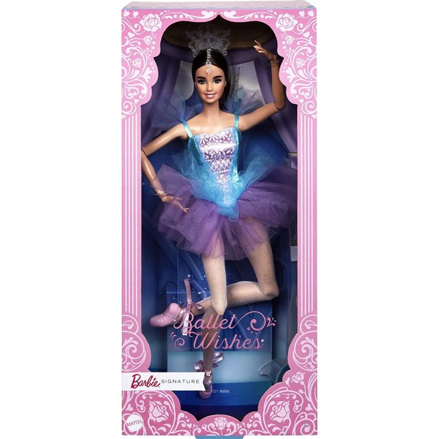 バービー バービー人形 HCB88 Barbie Signature Doll, Ballet Wishes Posable Brunette With Ballerina Cosの画像