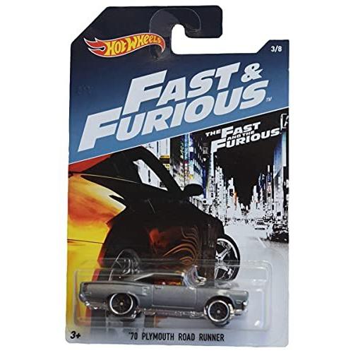 ホットウィール マテル ミニカー Hot Wheels '70 Plymouth Road Runner， [Gray] Fast & Furious 3/8
