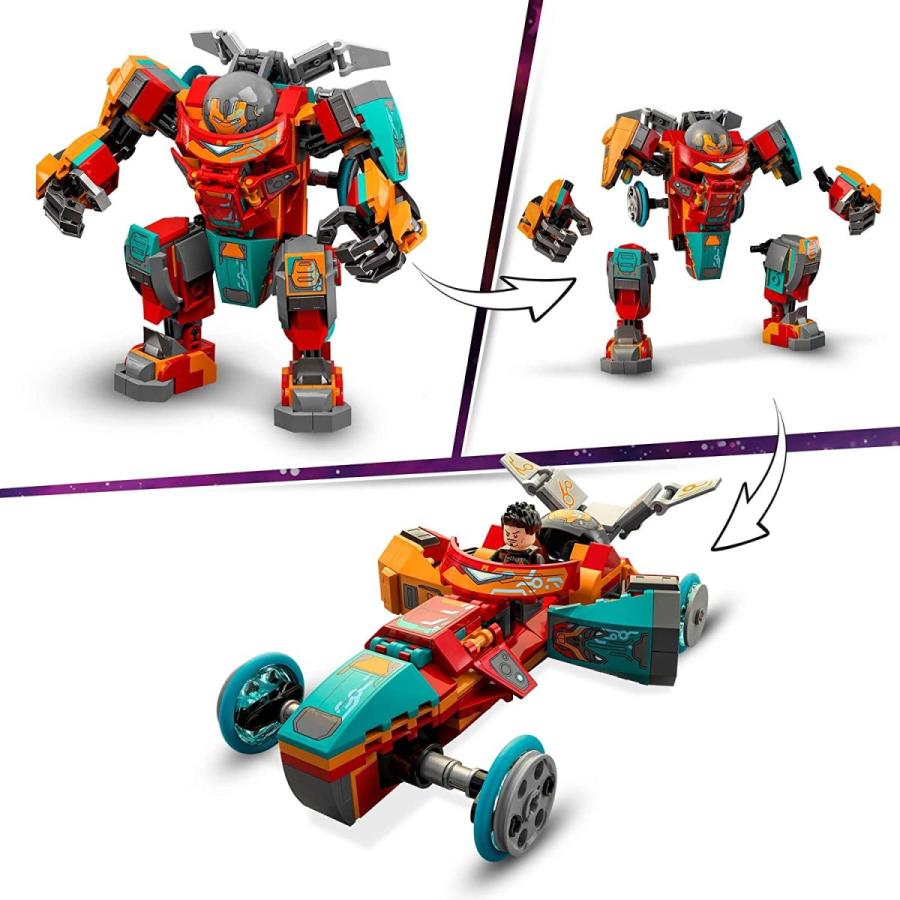 レゴ 76194 LEGO 76194 Marvel Tony Stark’s Sakaarian Iron Man Action Figure to Transformer Car Toy for Kids｜maniacs-shop｜03