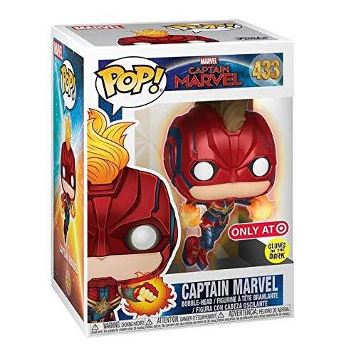 ファンコ FUNKO フィギュア 18305 POP! Funko Marvel Captain Marvel - Glow in The Dark Flying Captain Ma