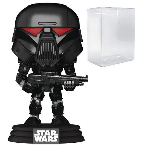 ファンコ FUNKO 図形 POP Star Wars: The Mandalorian - Dark Trooper Funko Vinyl Figure (Bundled w