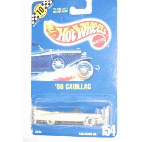 ホットウィール マテル ミニカー #154 59 Cadillac Speed Points Card White With White Wall Basic Wh