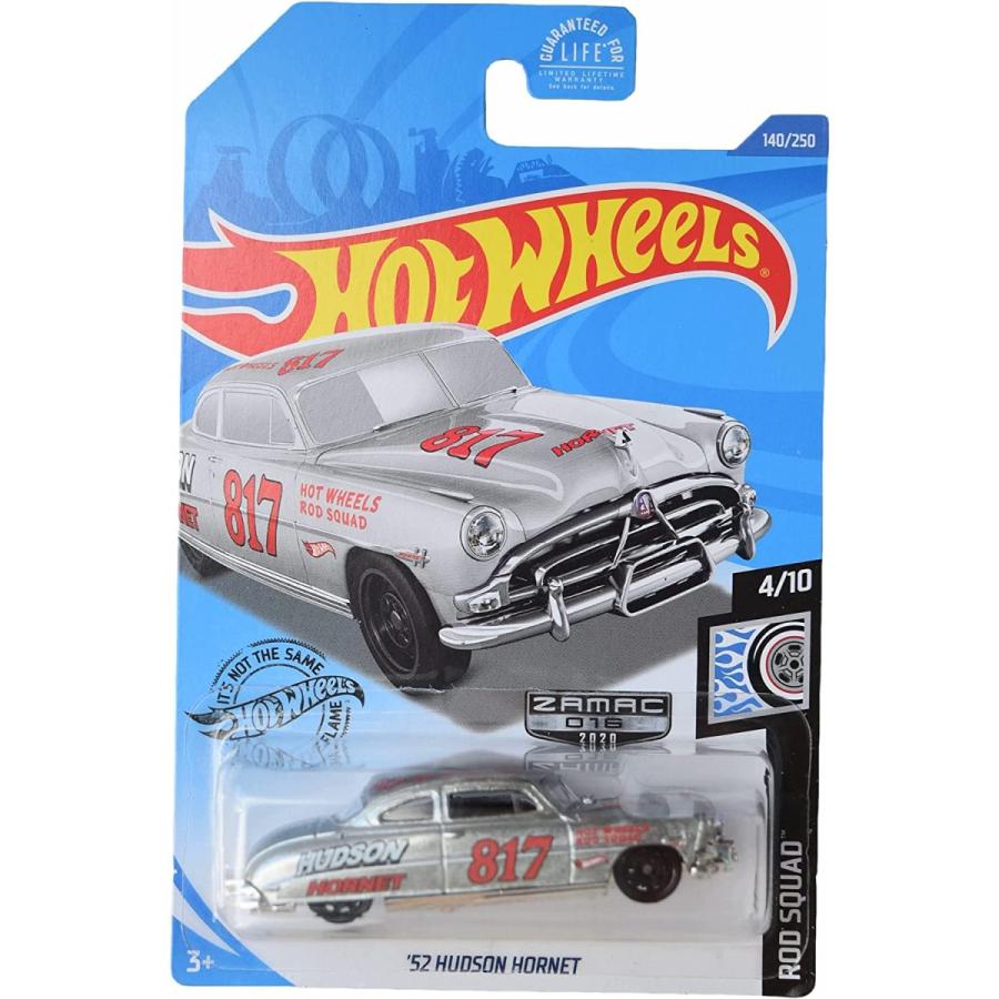 ホットウィール マテル ミニカー Hot Wheels Zamac '52 Hudson Hornet， [Silver] 140/250 Rod Squad 4/