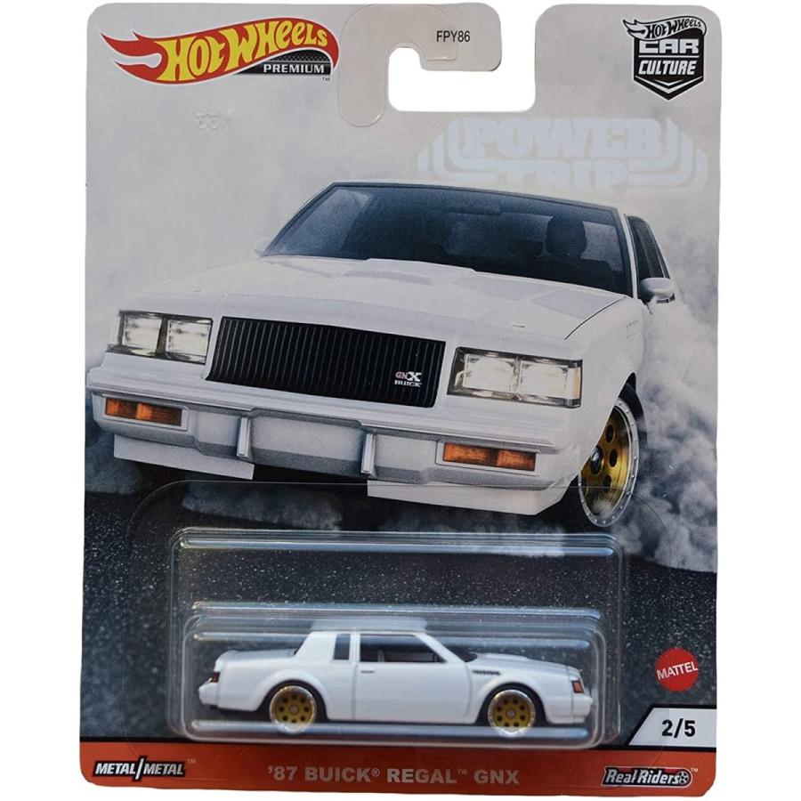 ホットウィール マテル ミニカー gjr02 Hot Wheels '87 Buick Regal GNX， [White] 2/5 Power Trip