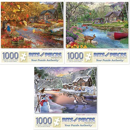 ジグソーパズル 海外製 アメリカ 48333 Bits and Pieces ? Value Set of Three Jigsaw Puzzles for A