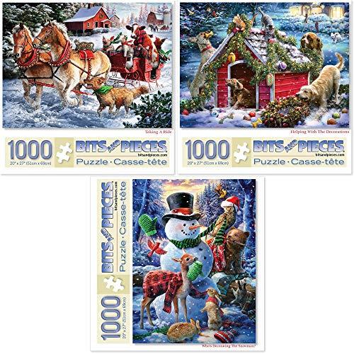 ジグソーパズル 海外製 アメリカ 46385 Bits and Pieces - Value Set of Three (3) 1000 Piece Jigsaw