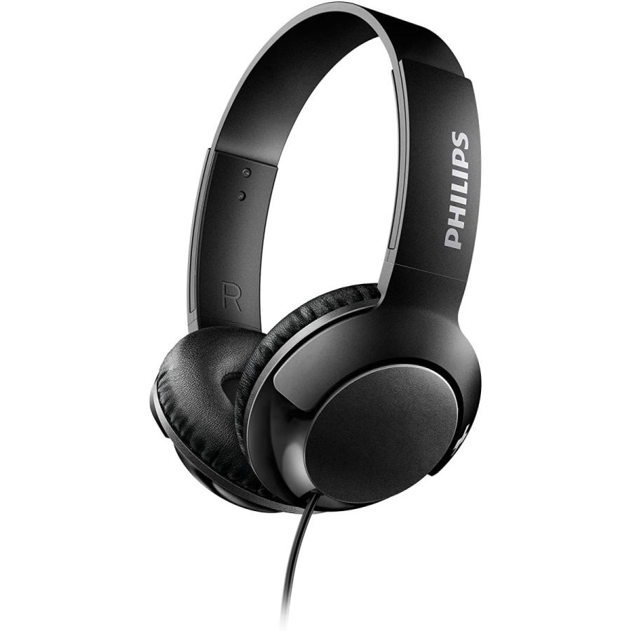 【本日のクーポン】 海外輸入ヘッドホン ヘッドフォン イヤホン SHL3070BK/27 Philips BASS+ On Ear Headphones - Bla