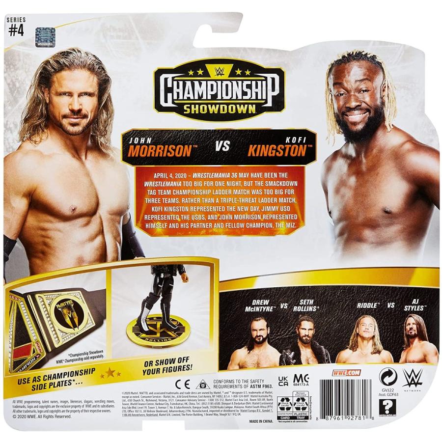 WWE フィギュア アメリカ直輸入 GVJ22 WWE John Morrison vs Kofi Kingston Championship Showdown 2-Pacの画像