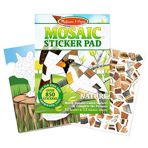 メリッサ&ダグ おもちゃ 知育玩具 30162 Melissa & Doug Mosaic Sticker Pad Nature (12 Color Scenes