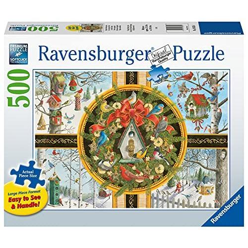 ジグソーパズル 海外製 500ピース クリスマスに鳴く鳥 約50x36センチ Ravensburger