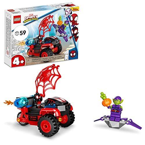 レゴ 6378830 LEGO Marvel Spider-Man Miles Morales: 10781 Spider-Man’s Techno Trike Set， Spidey and His Ama