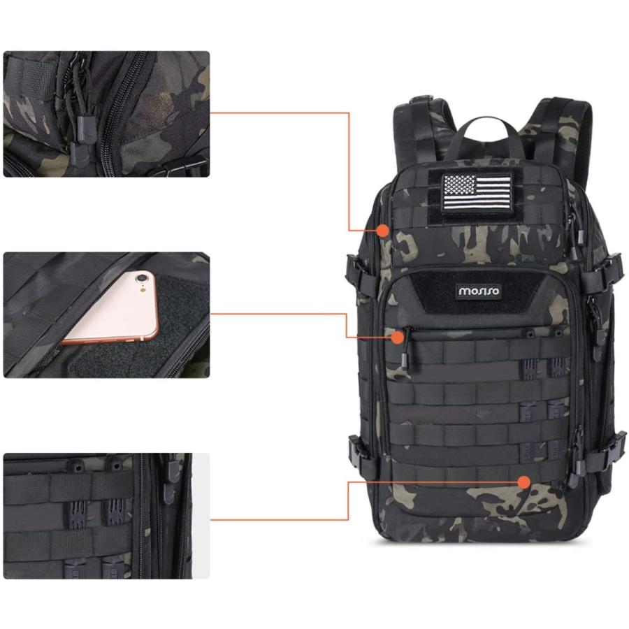 ミリタリーバックパック タクティカルバックパック サバイバルゲーム MOSISO 30L Tacの画像